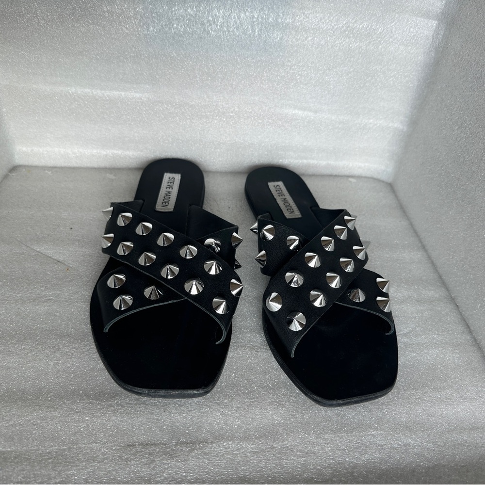 Steve Madden Black Studded Women's Sandals